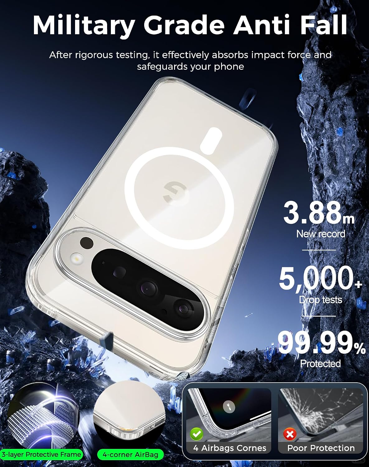 Magsafe Clear Gel Case for Google Pixel 9