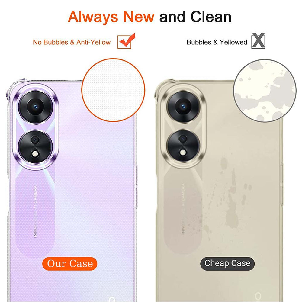Clear Bumper Case for OPPO A78 4G