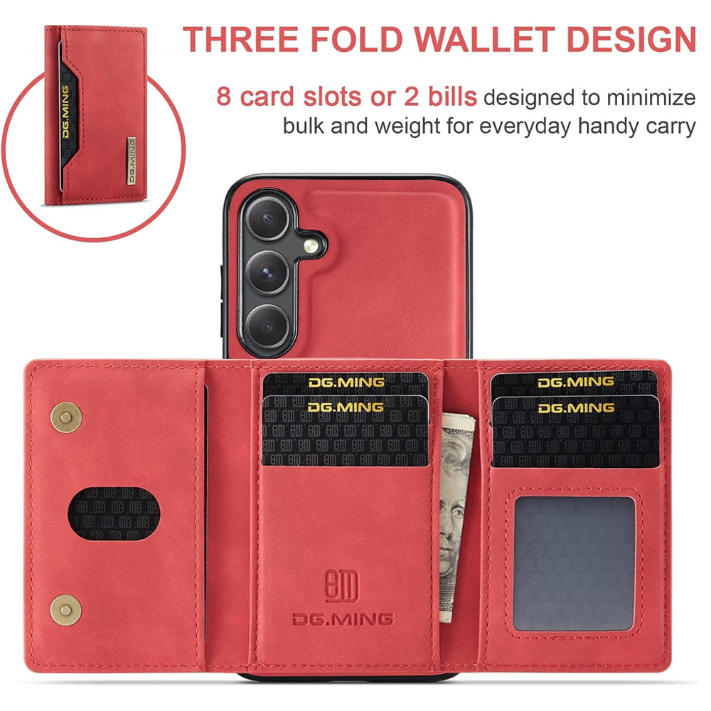 Magnetic Detachable Leather Wallet Case for Samsung Galaxy S24 FE