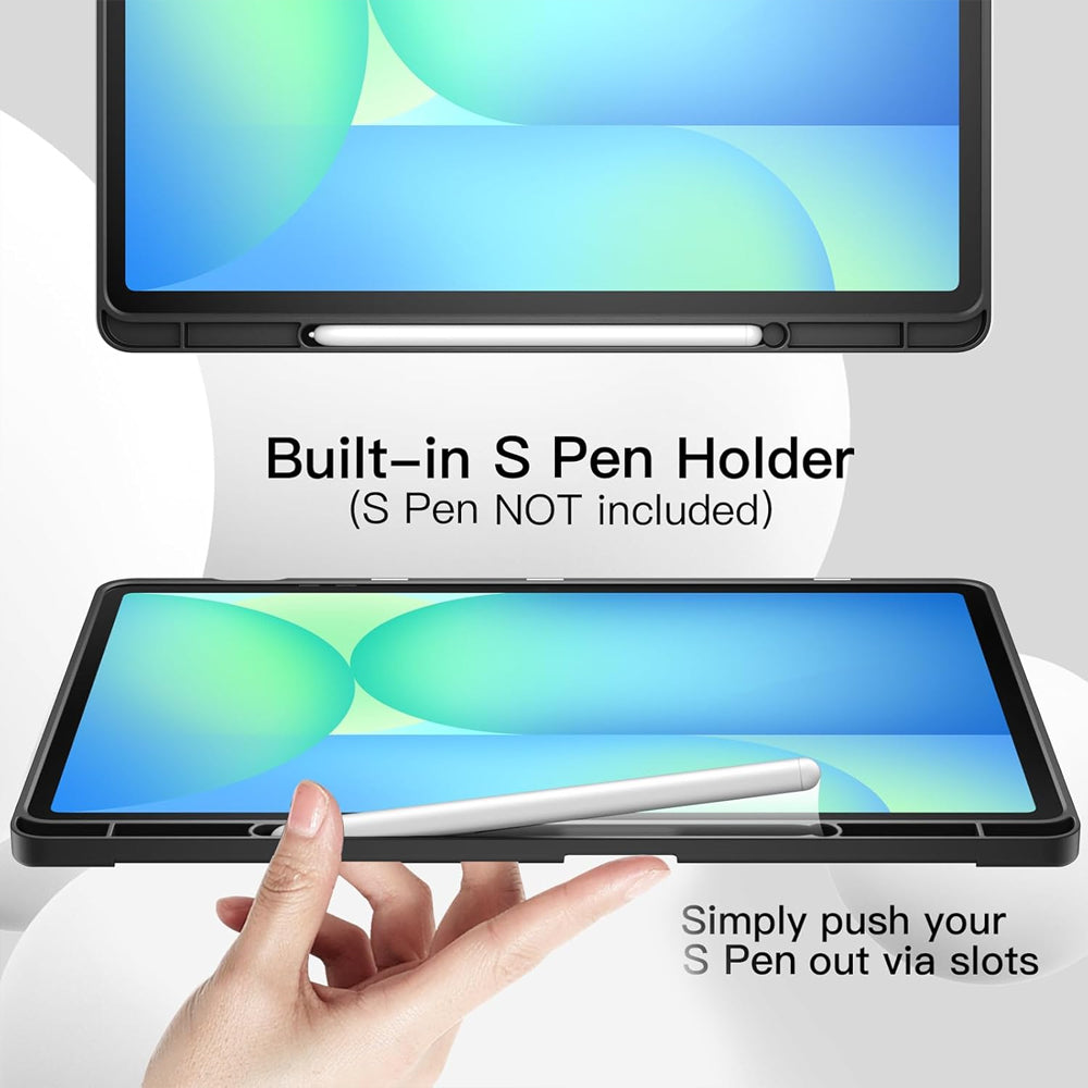 Slim Flip Case With Pen Holder Cover for Samsung Galaxy Tab S10 FE Plus