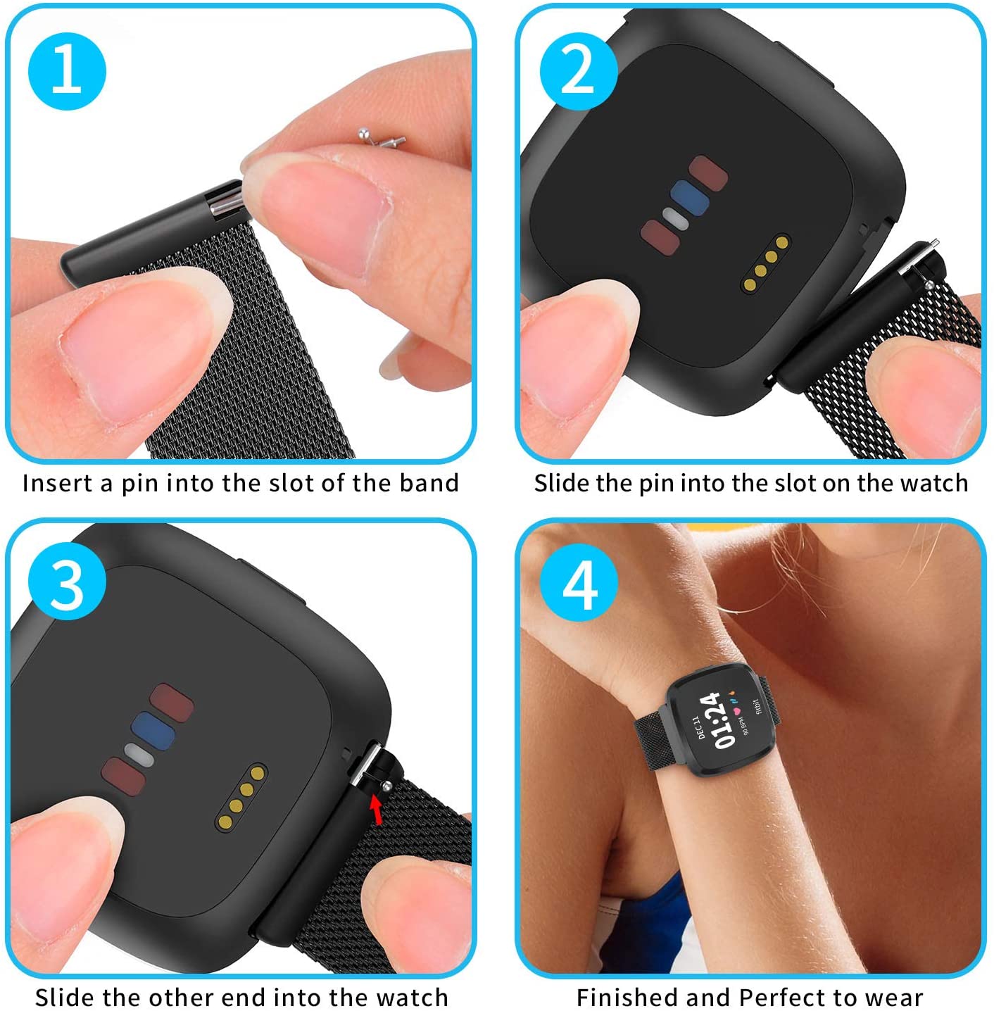 Milanese Strap for Fitbit Versa 3 / 4