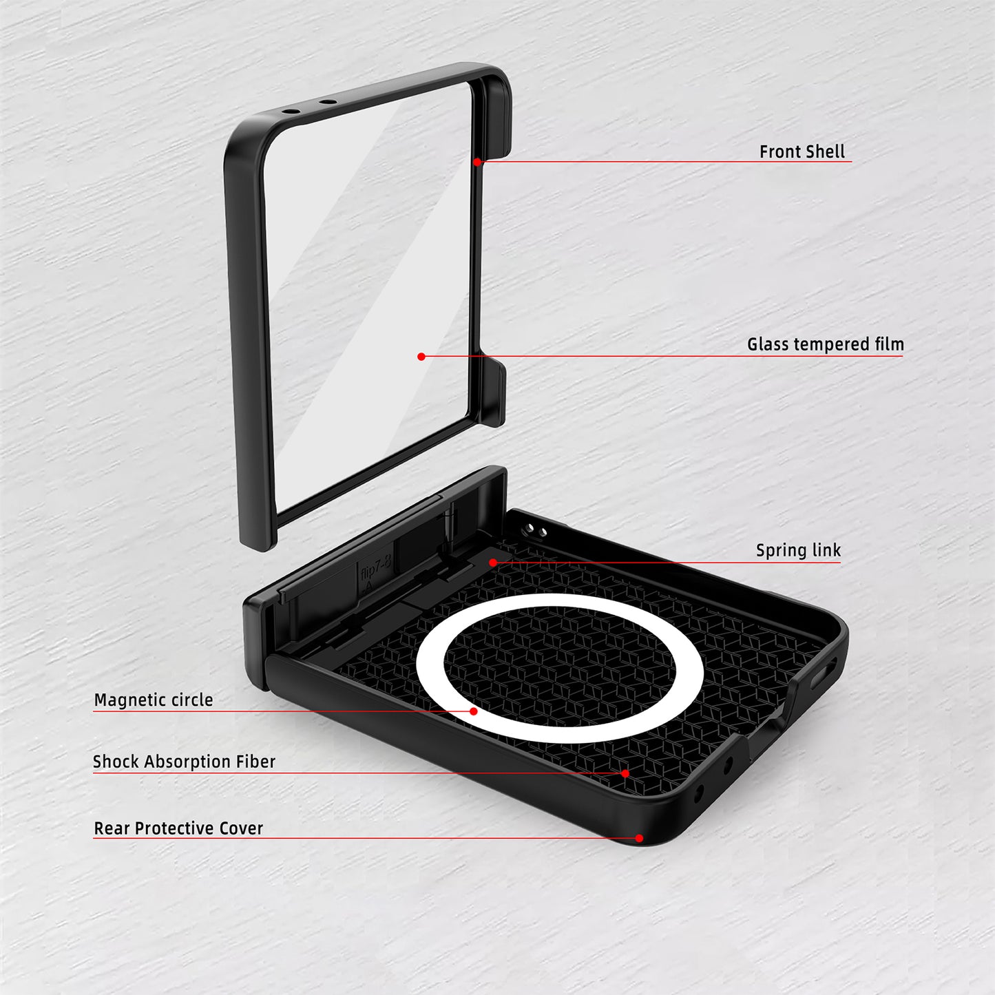 Hinge 360 Protection Kickstand Case for Samsung Galaxy Z Flip 8