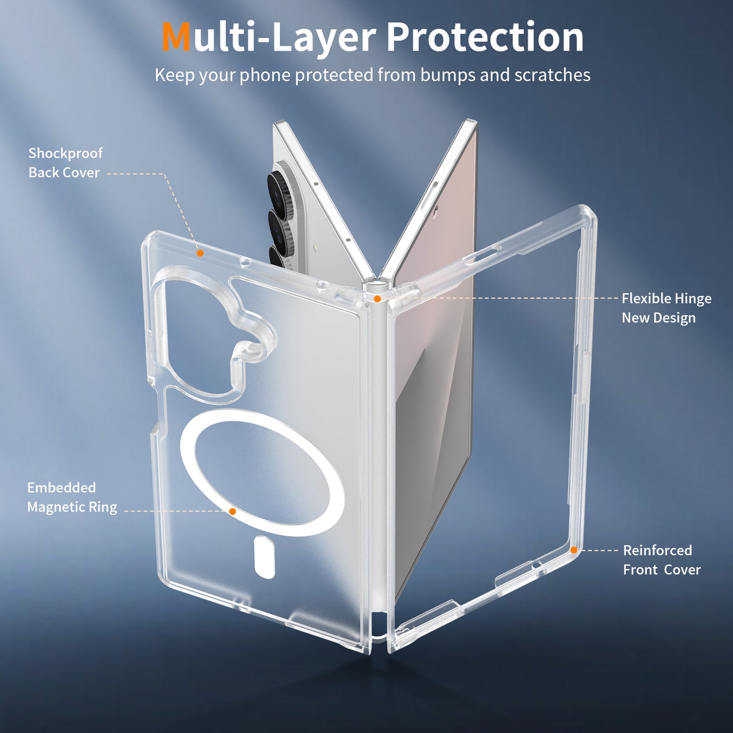 Magsafe Compatible Matte Case for Samsung Galaxy Z Fold 7