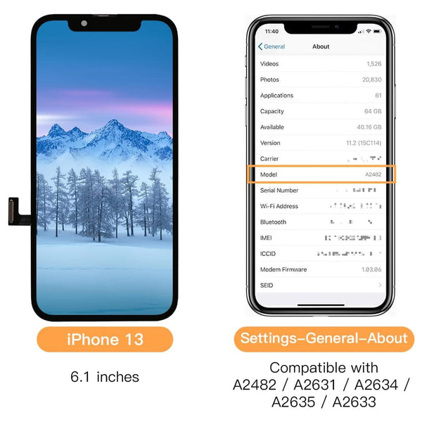 LCD Screen Replacement for iPhone 13