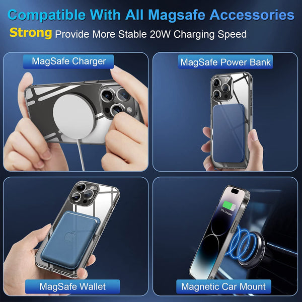 Magsafe Compatible Clear case for iPhone 14 Pro