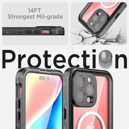 Redpepper Waterproof Magsafe Case for iPhone 15 Pro Max