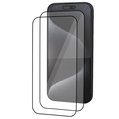 iPhone 15 Pro Tempered Glass Screen Protector [2-Pack] with Easy Alignment Frame – Clear, Premium by SwiftShield