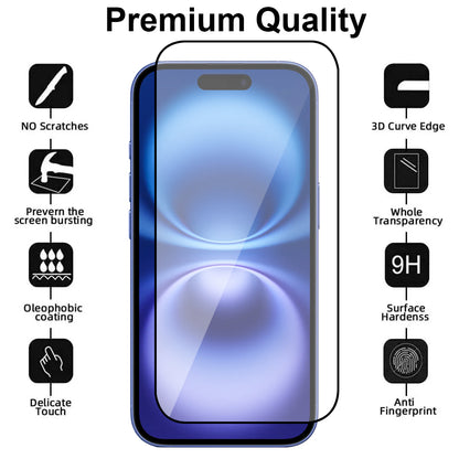 Full Cover Glass Screen Protector for iPhone 16