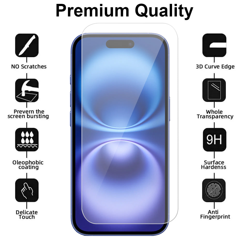 iPhone 16 Glass Screen Protector (4 pack)