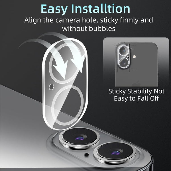 Camera Lens Glass Cover Protector for iPhone 16 (1 pack)