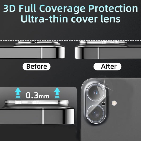 Camera Lens Glass Cover Protector for iPhone 16 Plus (1 pack)