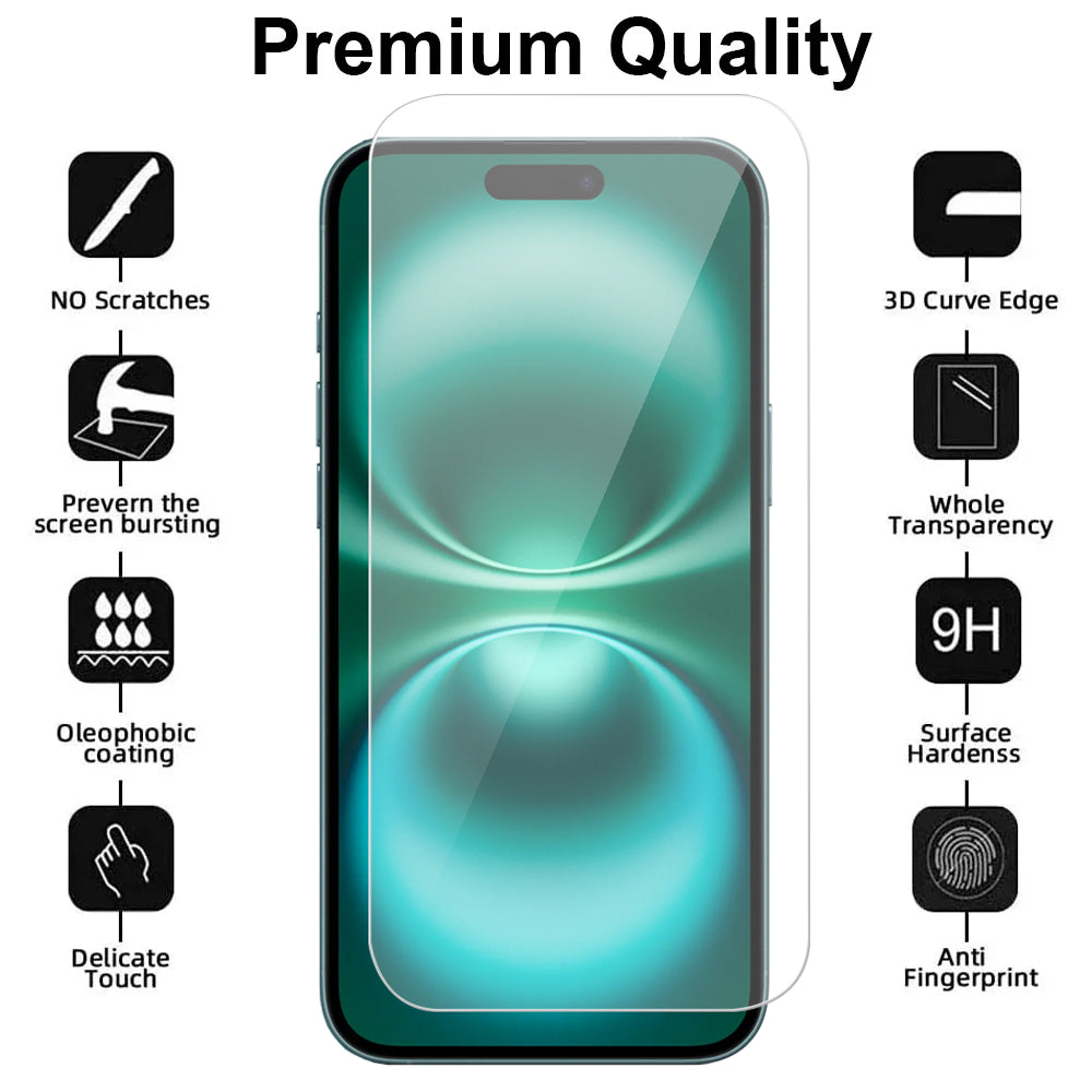 iPhone 16 Plus Glass Screen Protector (4 pack)