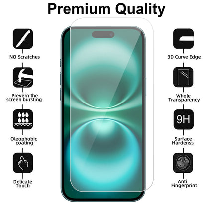 iPhone 16 Plus Glass Screen Protector (4 pack)