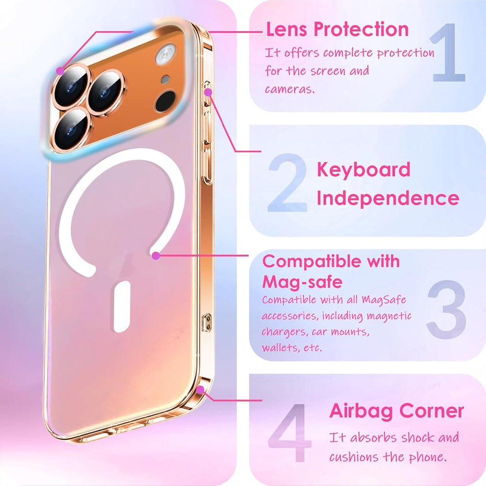 Iridescent Magsafe Compatible Case for iPhone 17 Pro Max