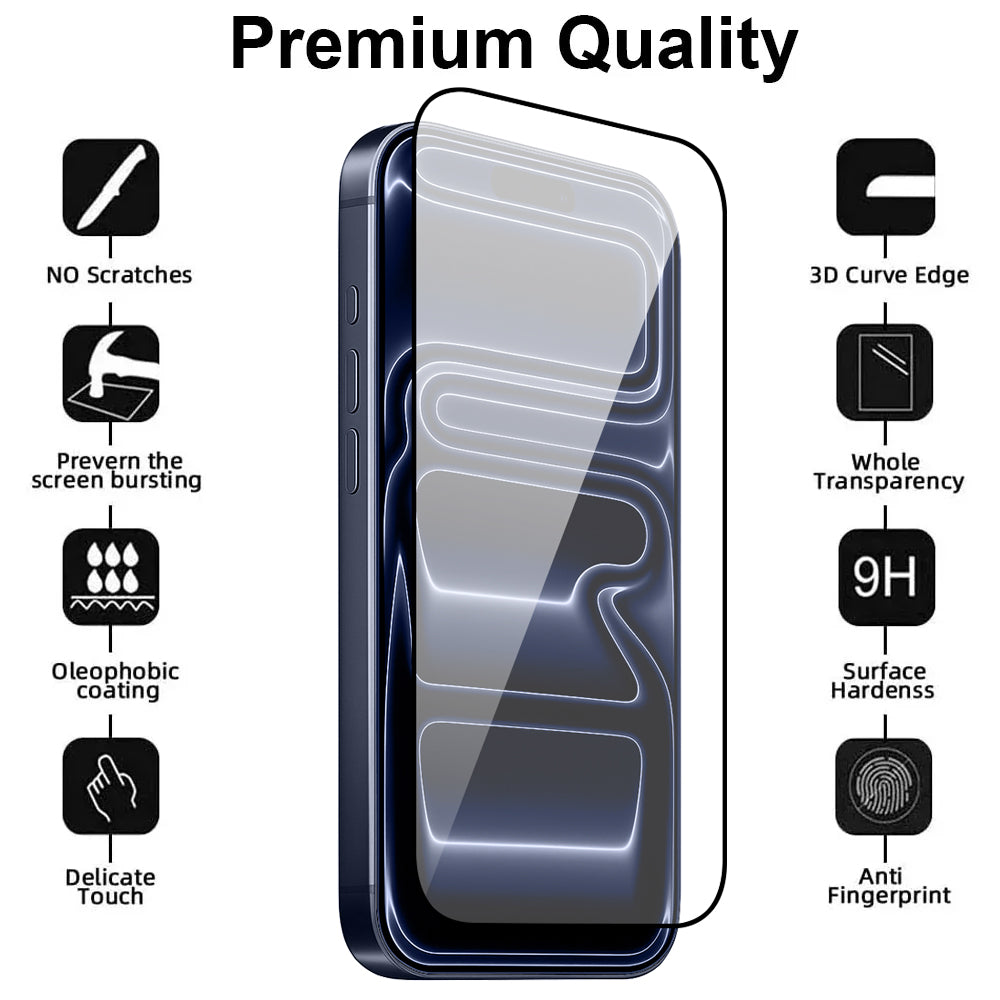 Full Cover Glass Screen Protector for iPhone 17 Pro Max