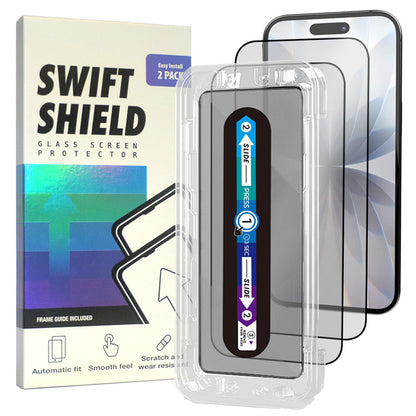iPhone 17 Tempered Glass Screen Protector [2-Pack] with Easy Alignment Frame – Matte Anti-Glare, Premium by SwiftShield