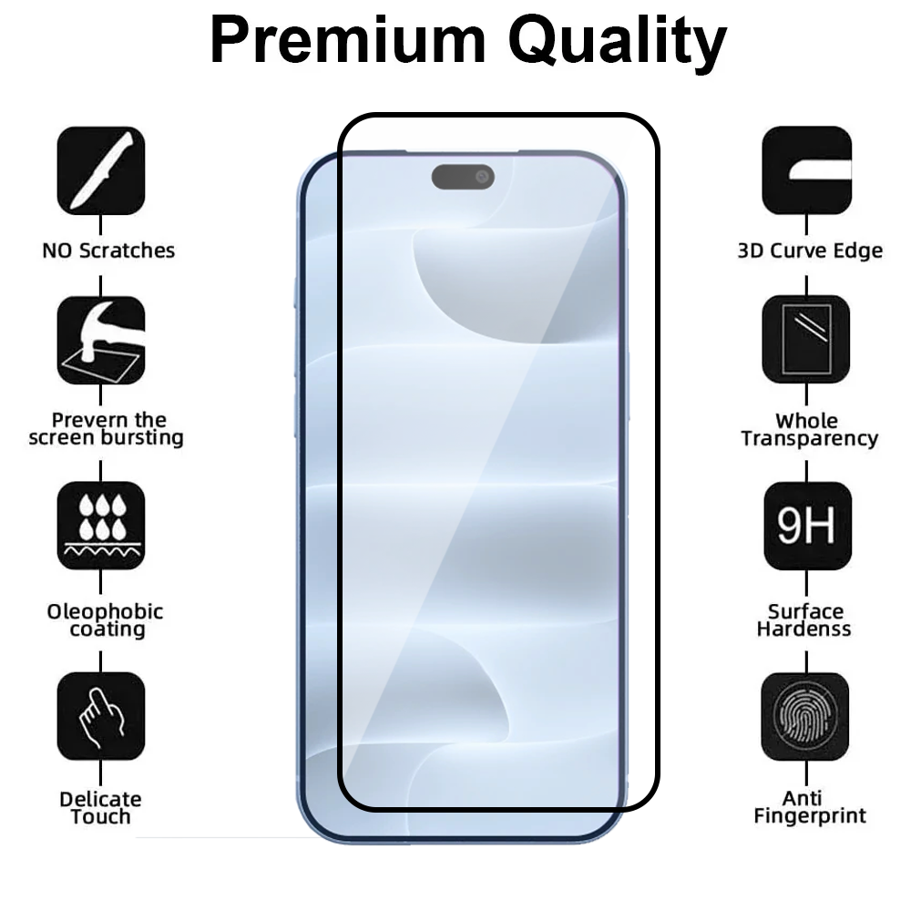 Full Cover Glass Screen Protector for iPhone 18 Pro Max