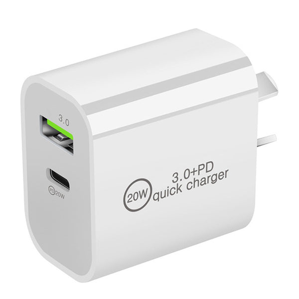 Fast charger wall charger USB-A + USB-C port