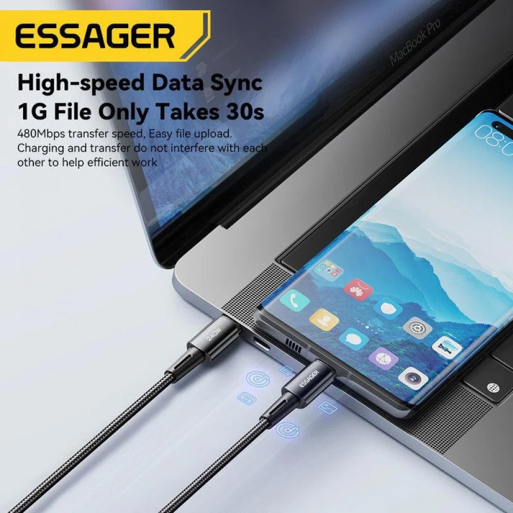 240W USB-C to USB-C Cable - Essager Fast Charger