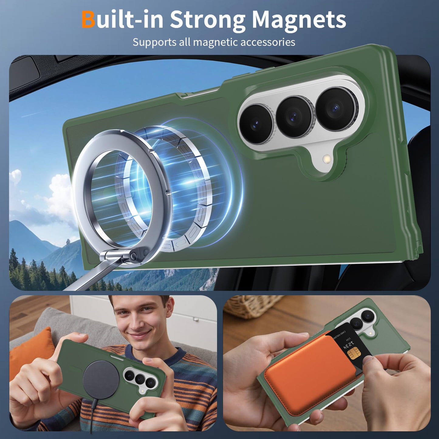 Magsafe Compatible Matte Case for Samsung Galaxy Z Fold 7
