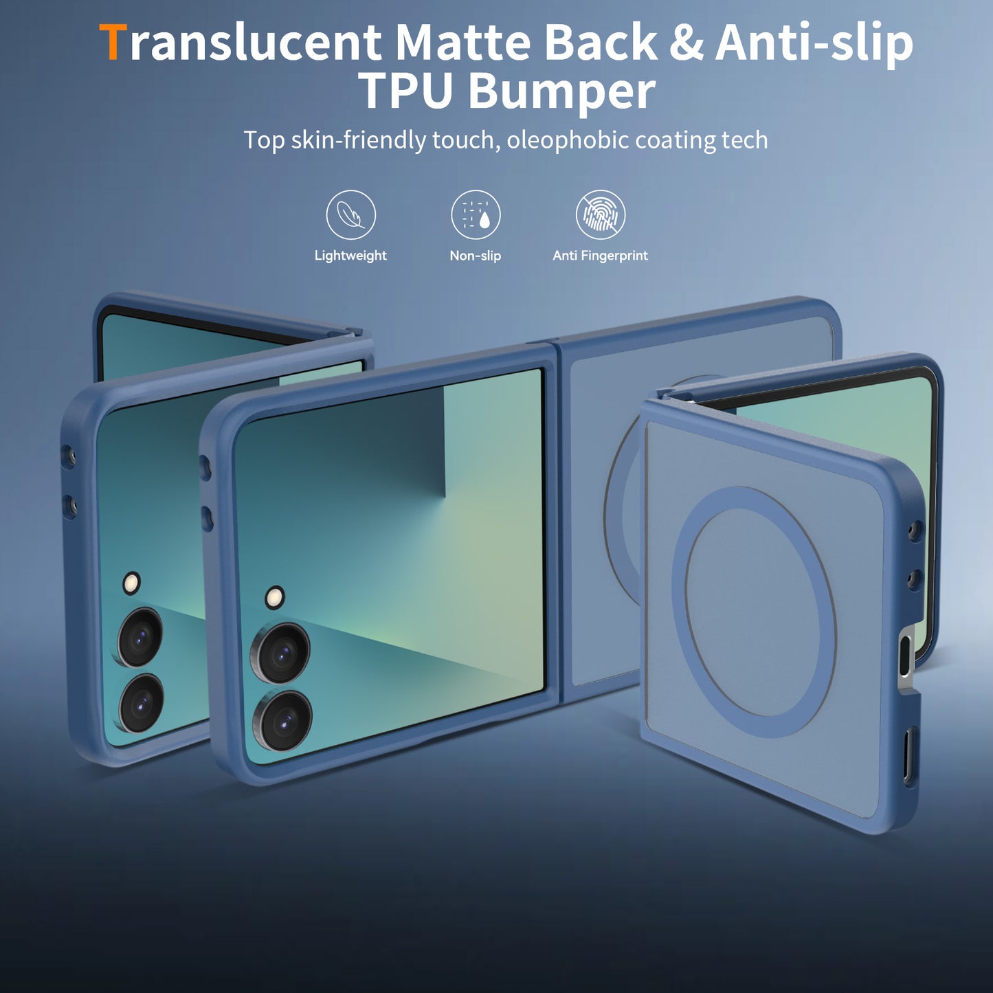 Magsafe Compatible Matte Case for Samsung Galaxy Z Flip 8