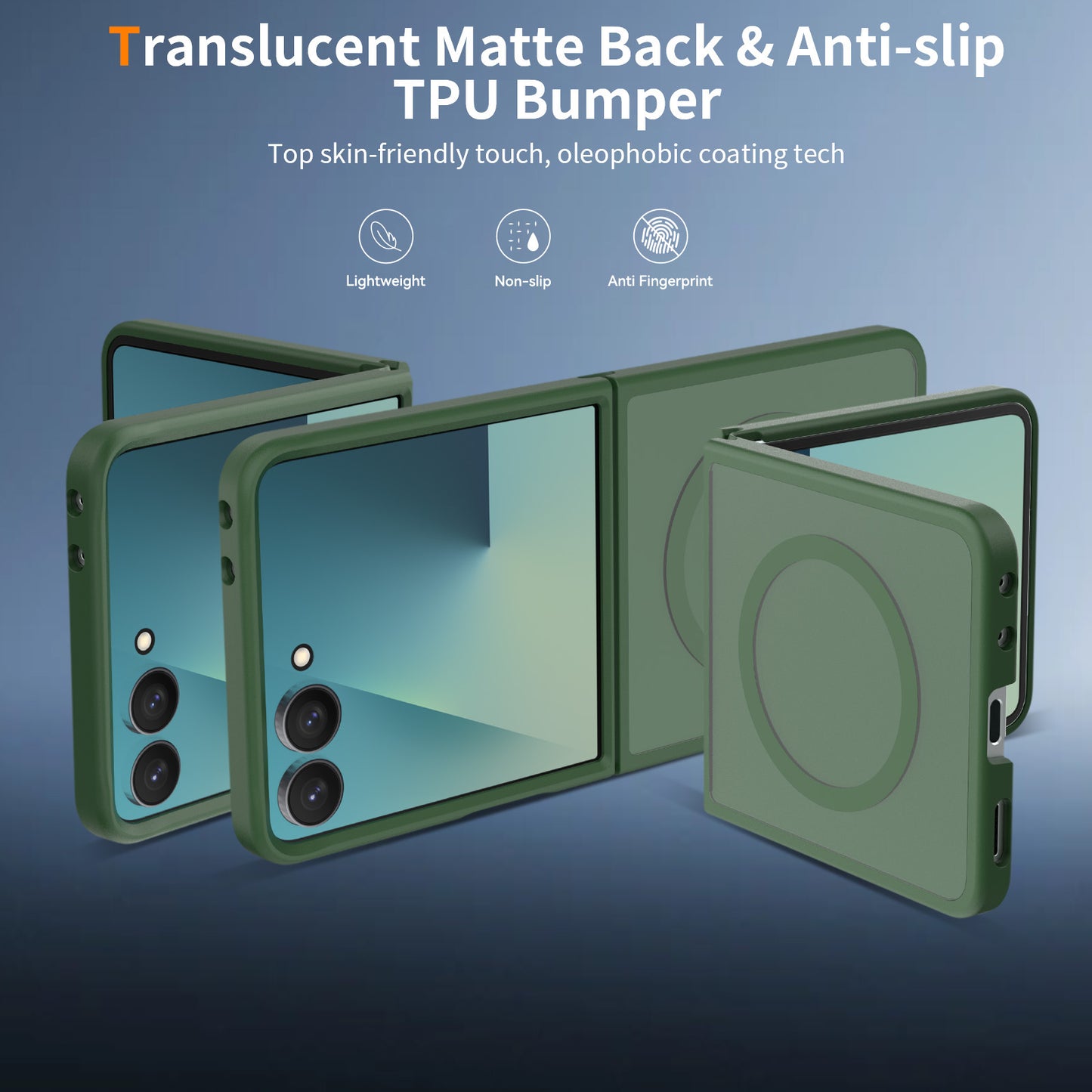 Magsafe Compatible Matte Case for Samsung Galaxy Z Flip 8