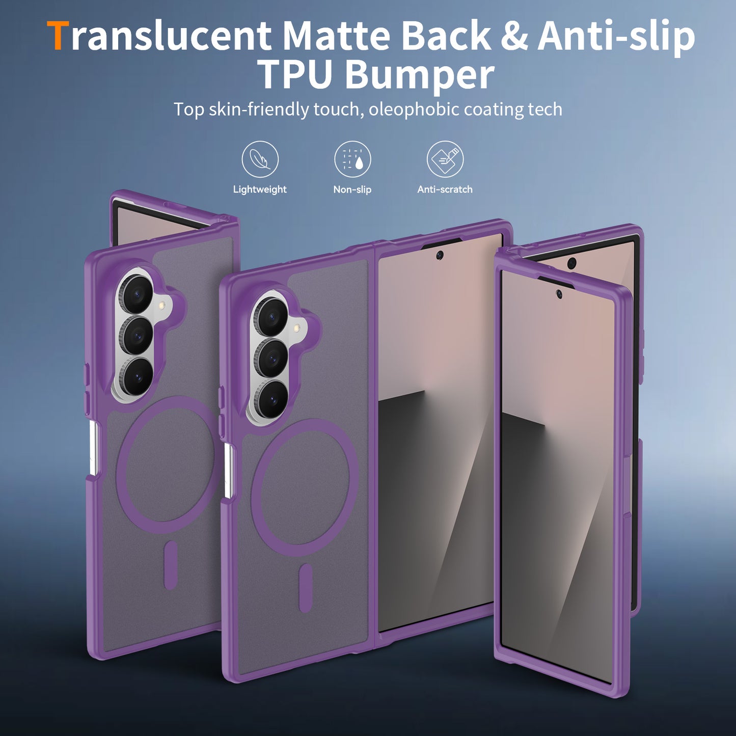 Magsafe Compatible Matte Case for Samsung Galaxy Z Fold 7