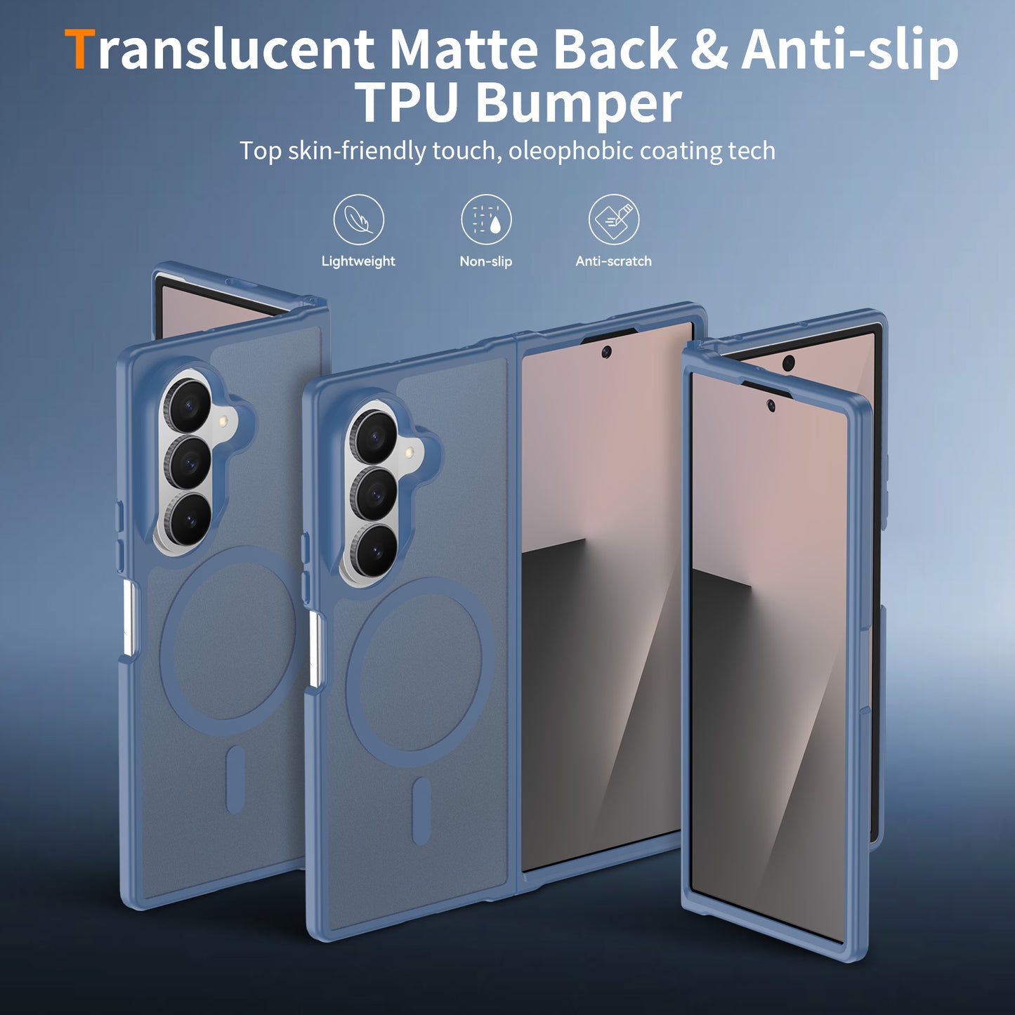 Magsafe Compatible Matte Case for Samsung Galaxy Z Fold 7