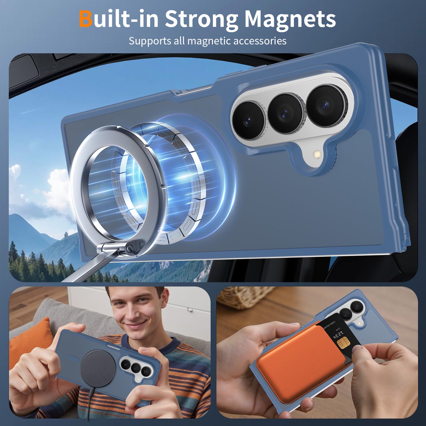 Magsafe Compatible Matte Case for Samsung Galaxy Z Fold 7
