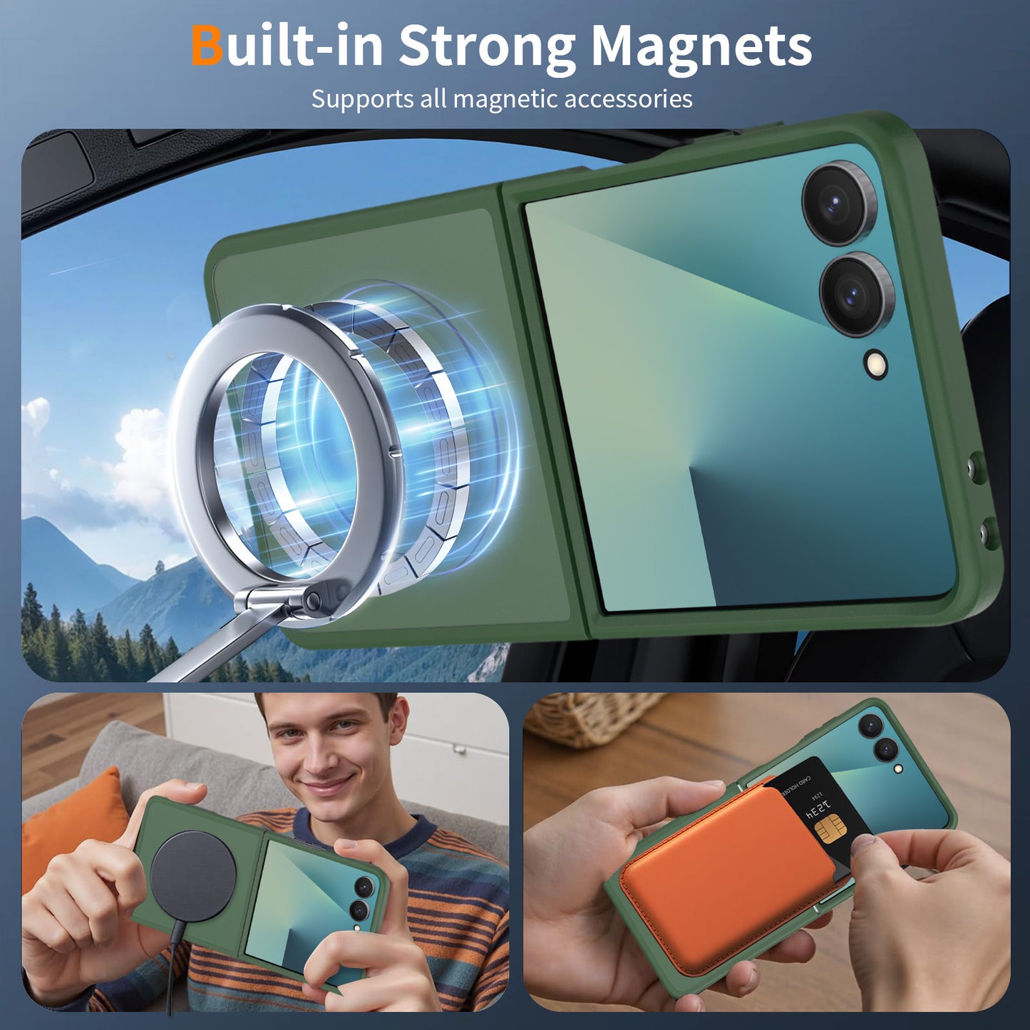 Magsafe Compatible Matte Case for Samsung Galaxy Z Flip 8