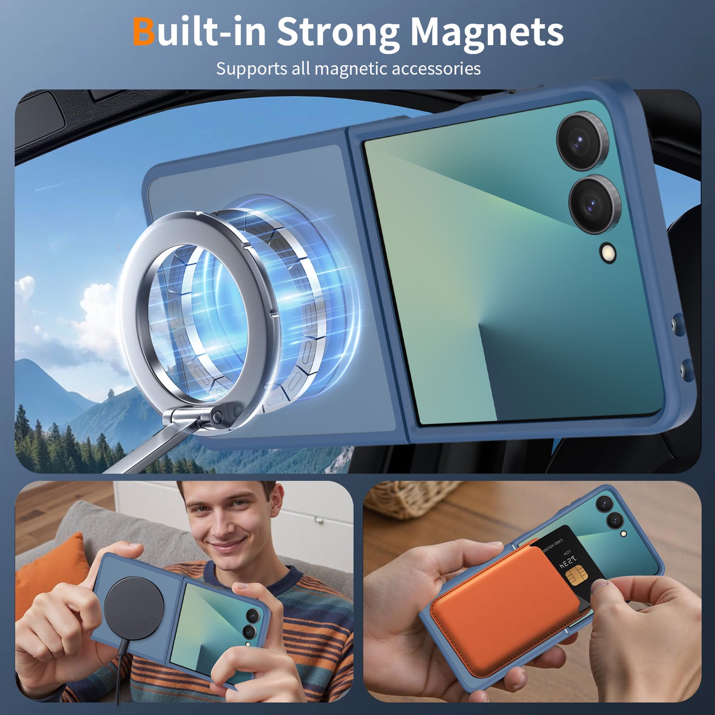 Magsafe Compatible Matte Case for Samsung Galaxy Z Flip 8