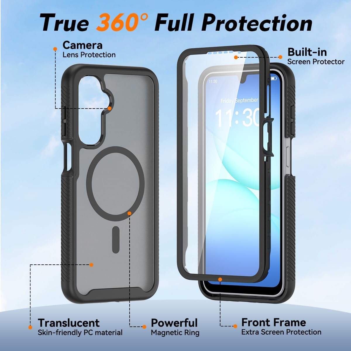 360 Magsafe Compatible Protection Case for Samsung Galaxy A36 5G