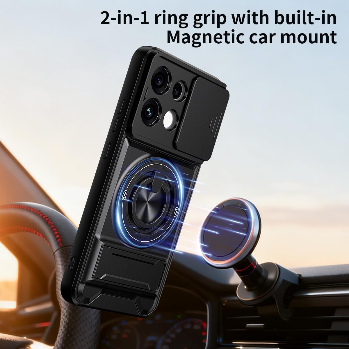 Magsafe Compatible Tough Ring Stand  Case for Oppo Reno 16 F