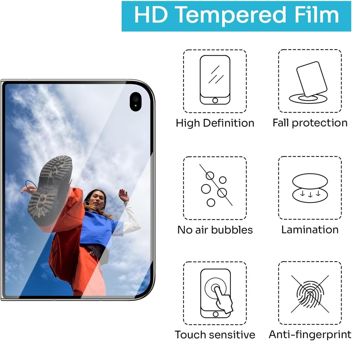 Full Front Cover Glass Screen Protector for iPhone Duo