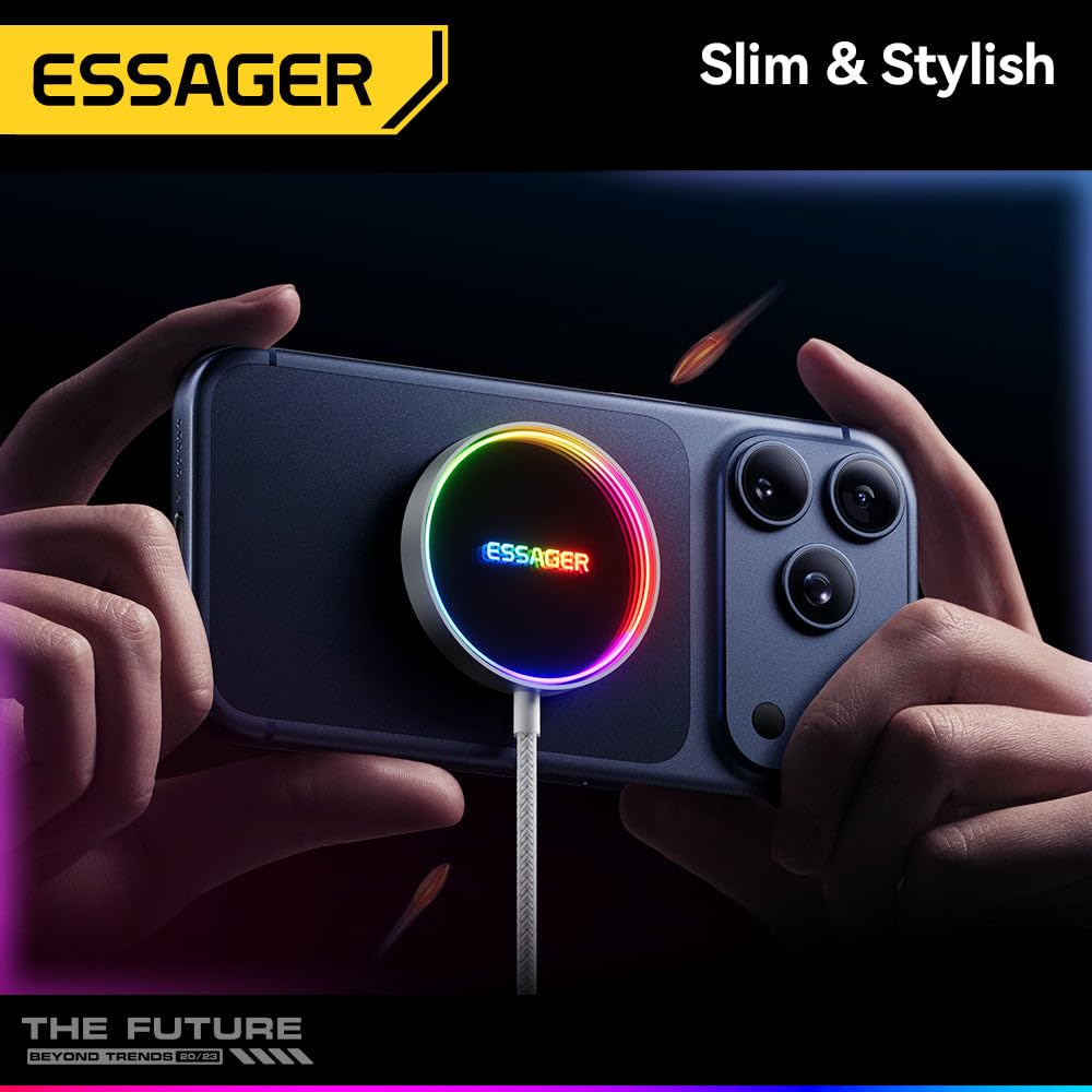 Magnetic Wireless Charger 15W (Magsafe Compatible) Rainbow - Essager
