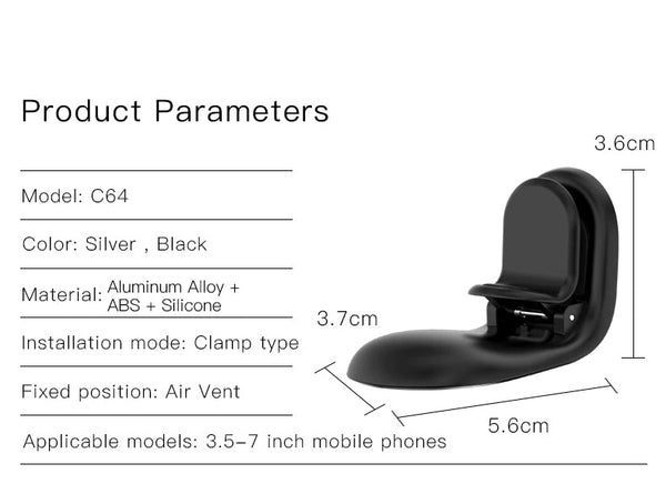 Magnetic Vent Phone Holder Clip