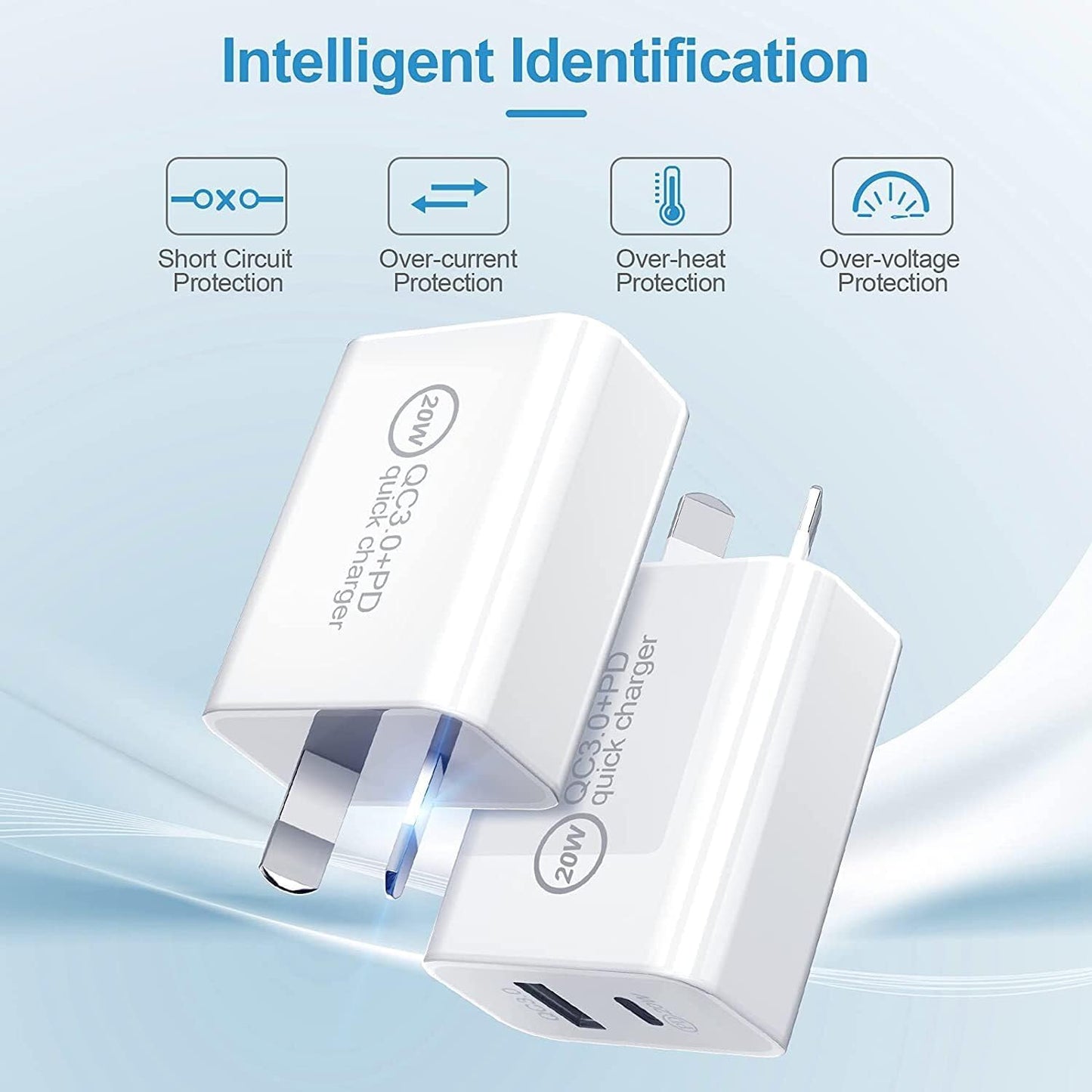 Fast Charge Wall Charger (USB-A + USB-C port)