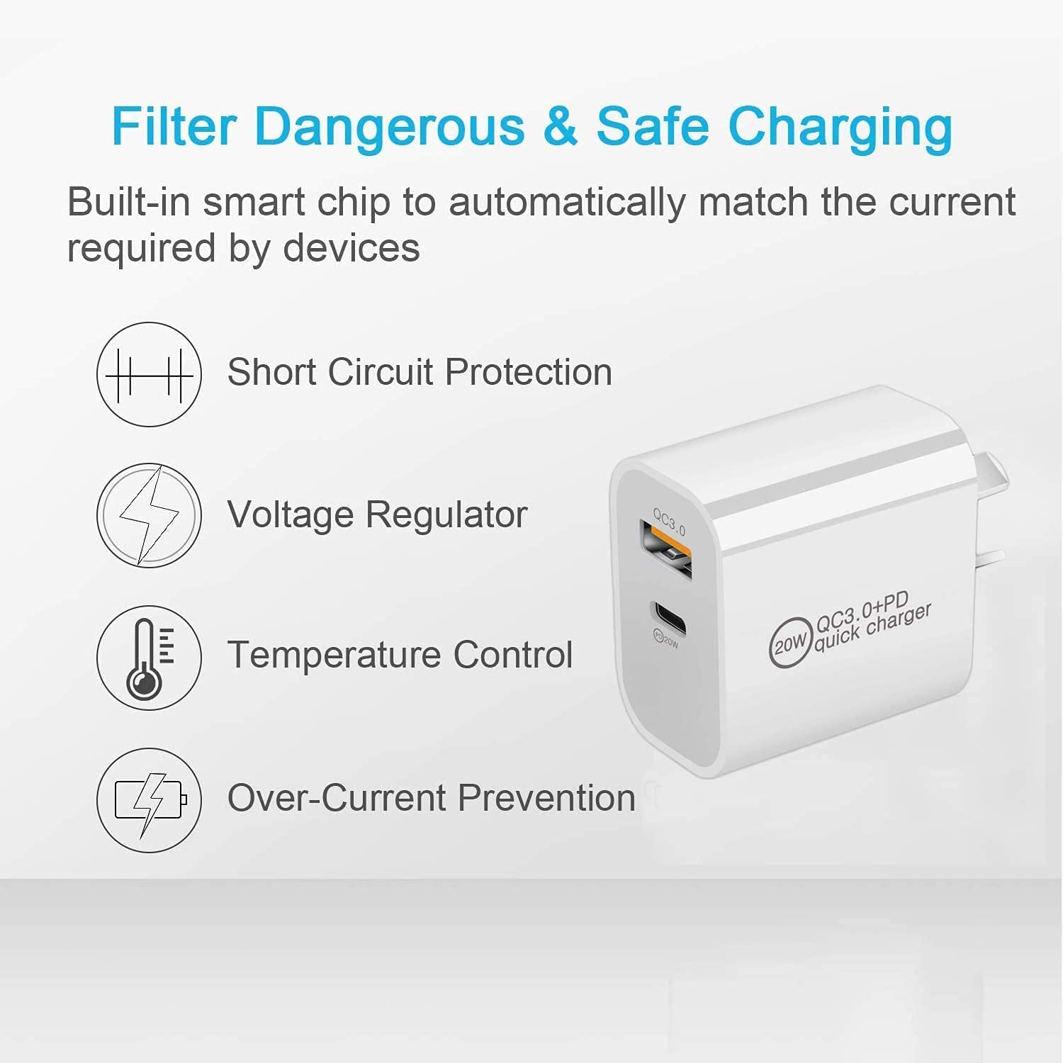 iPhone 13 20W Fast Wall Charger with Lightning cable