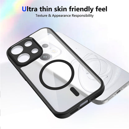 Magsafe Transparent Clear Case for Oppo Reno 16 F 5G