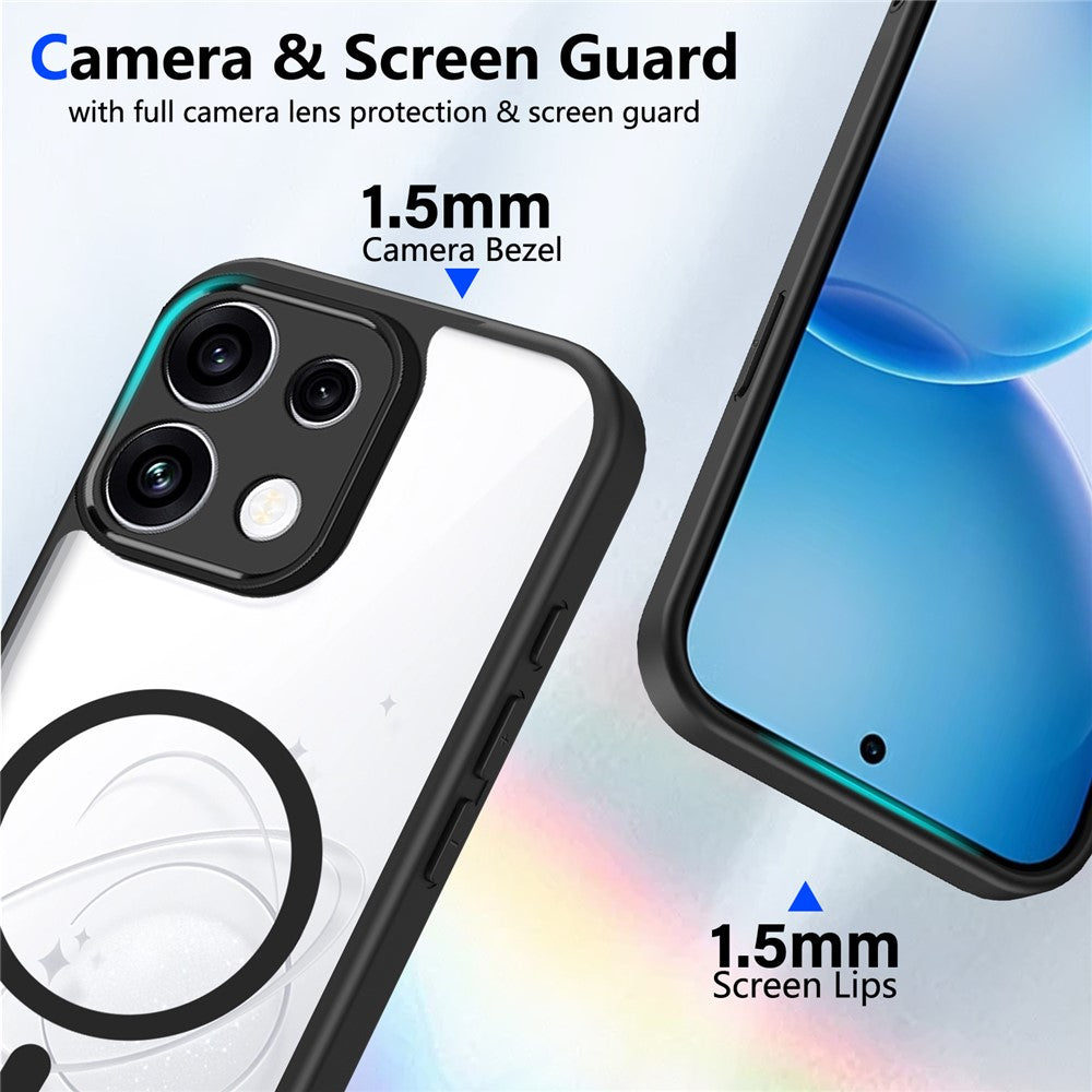 Magsafe Transparent Clear Case for Oppo Reno 16 F 5G