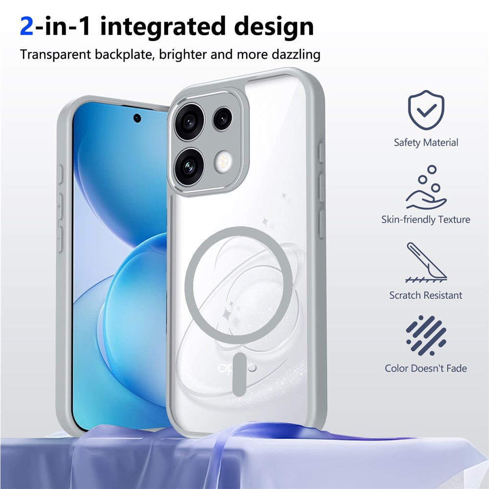 Magsafe Transparent Clear Case for Oppo Reno 16 F 5G