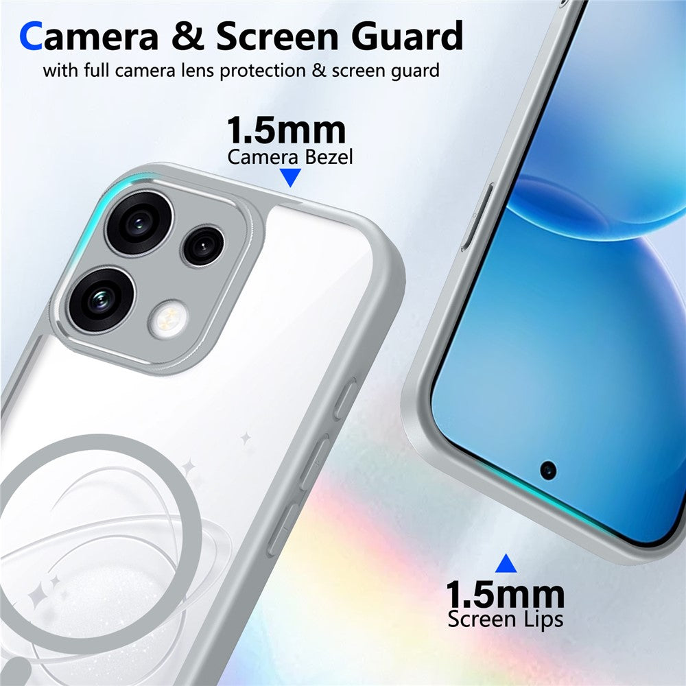 Magsafe Transparent Clear Case for Oppo Reno 16 F 5G