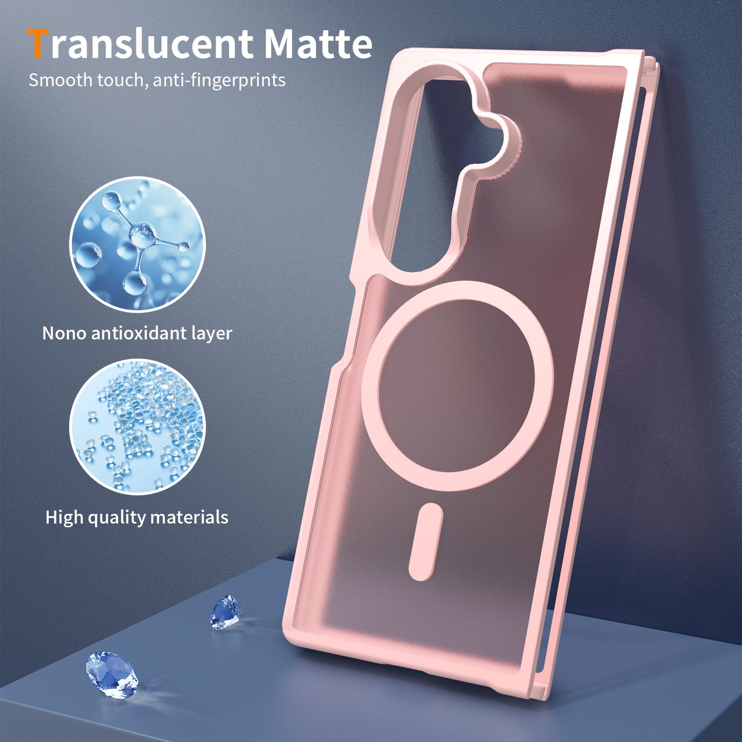Magsafe Compatible Matte Case for Samsung Galaxy Z Fold 7