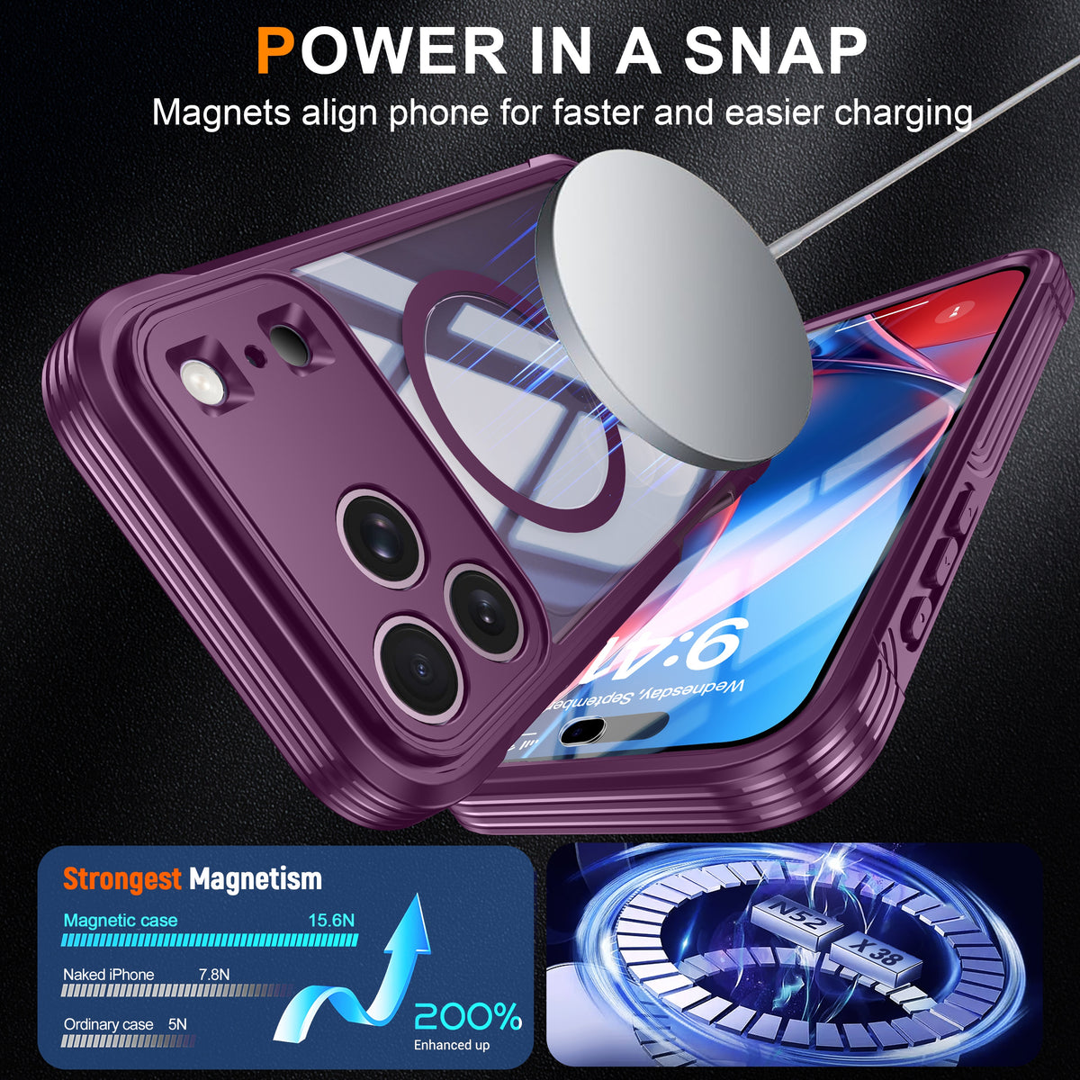 Heavy Duty 360 Magsafe Compatible Case for iPhone 18 Pro