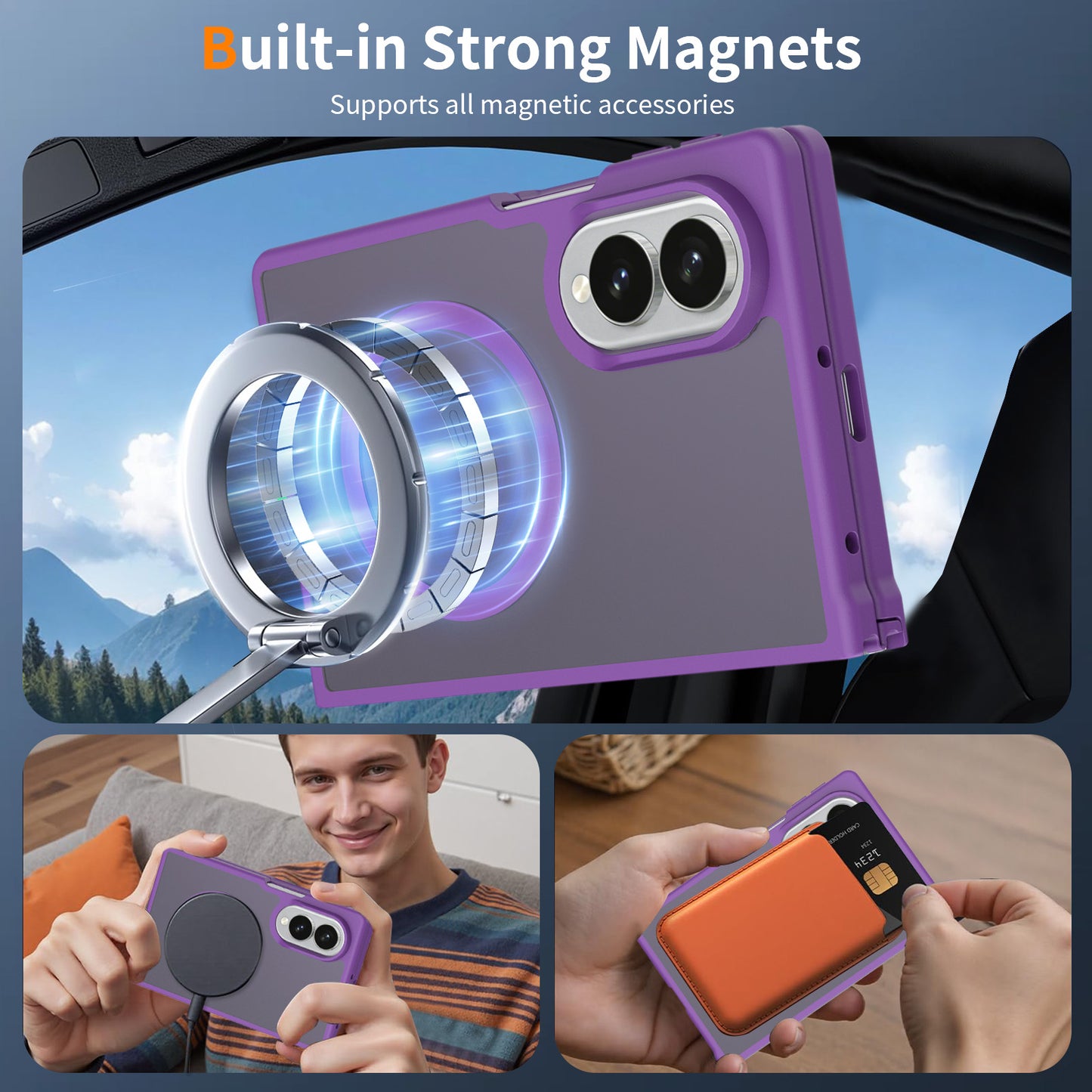 Magsafe Compatible Matte Case for Samsung Galaxy Z Fold 8