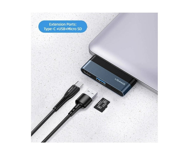 USB Type-C Mini HUB (Type-C + USB-A + Micro SD) USAMS