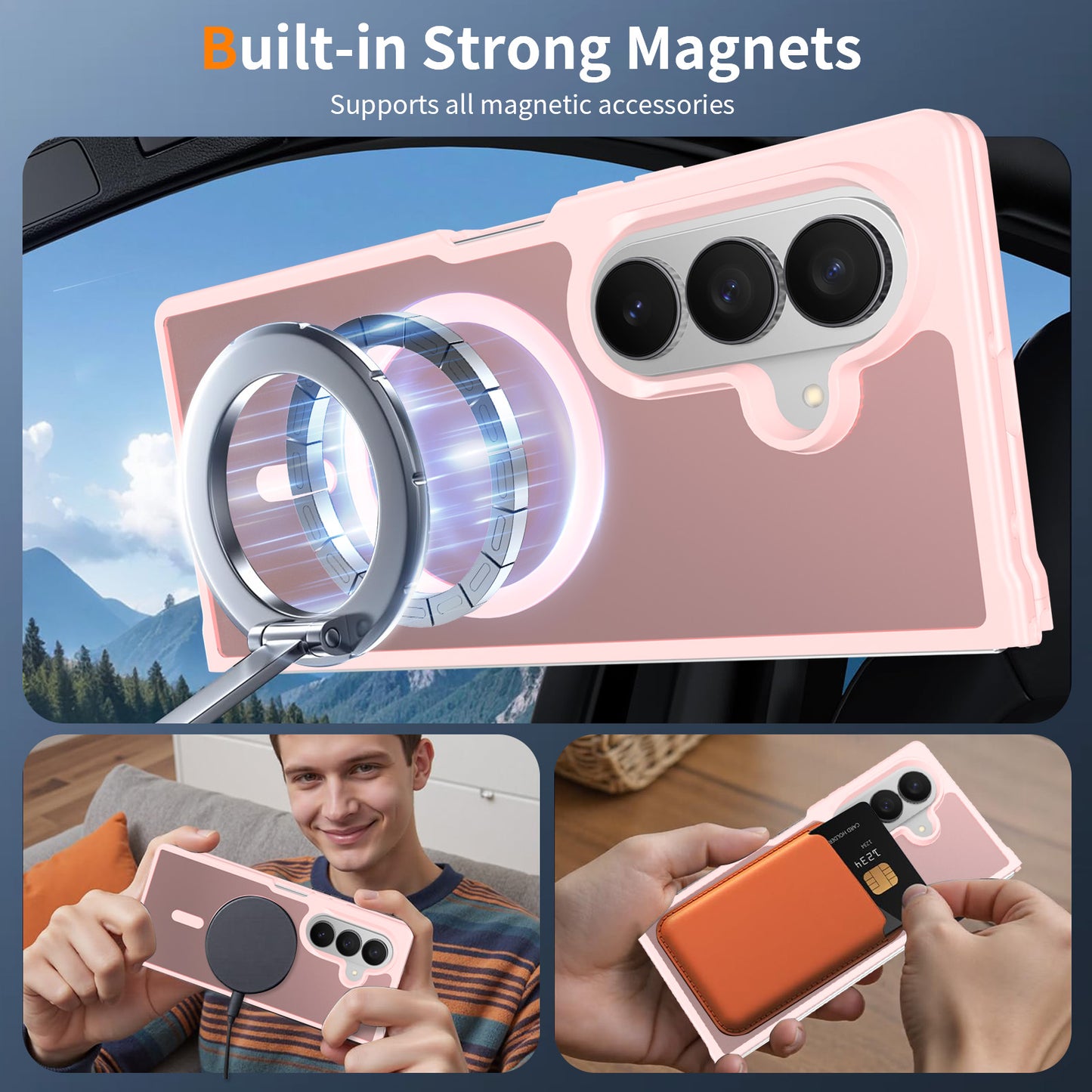 Magsafe Compatible Matte Case for Samsung Galaxy Z Fold 7