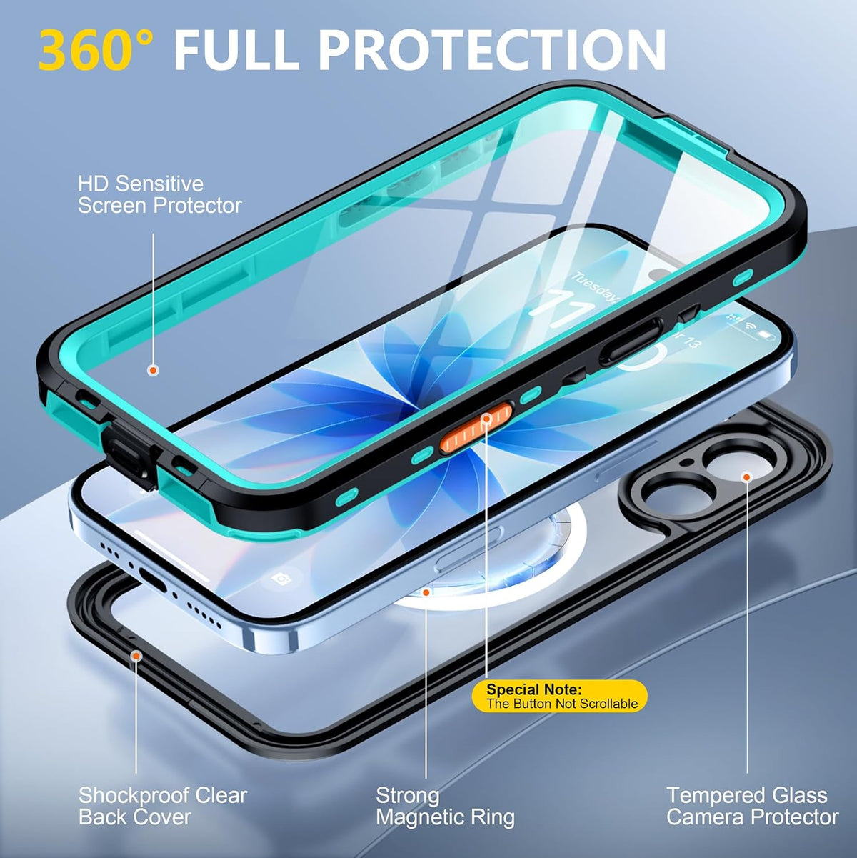 Redpepper Waterproof Magsafe Compatible Case for iPhone 17