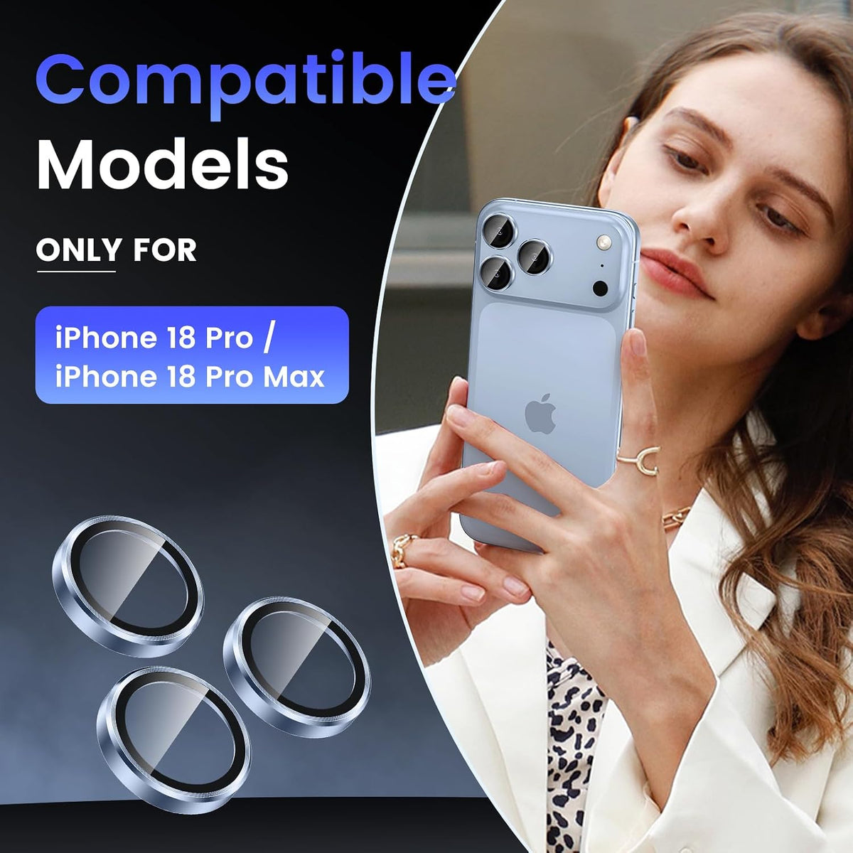 Camera Lens Protector Alloy Frame for iPhone 18 Pro