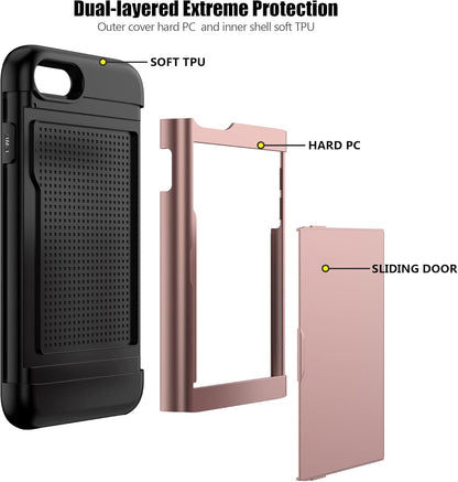 Heavy-Duty Card Holder Cover for iPhone SE (2020)